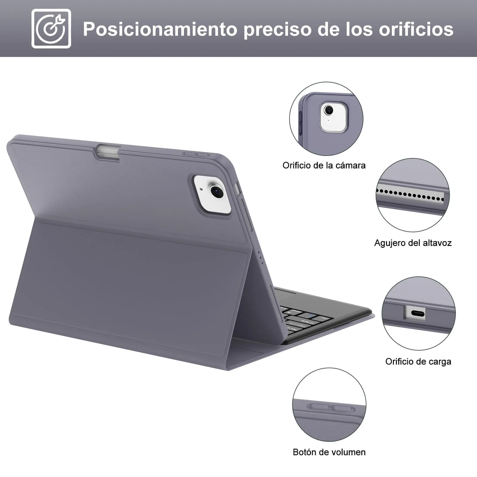 Tastiera Cover per iPad Air 13 M4 2026/M3/M2 13 Pollici/Pro 12.9 6-3 Gen - immagine 7