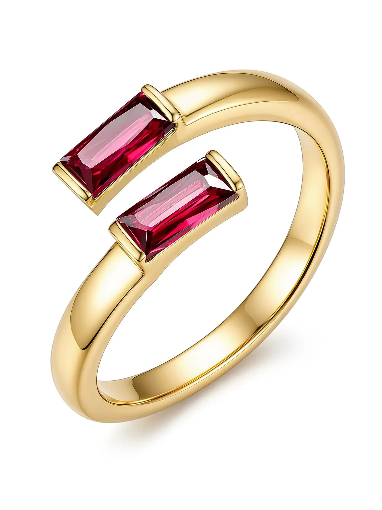 Suplight Anello Donna Oro Regolabile Rettangolare Pietre Portafortuna - immagine 1