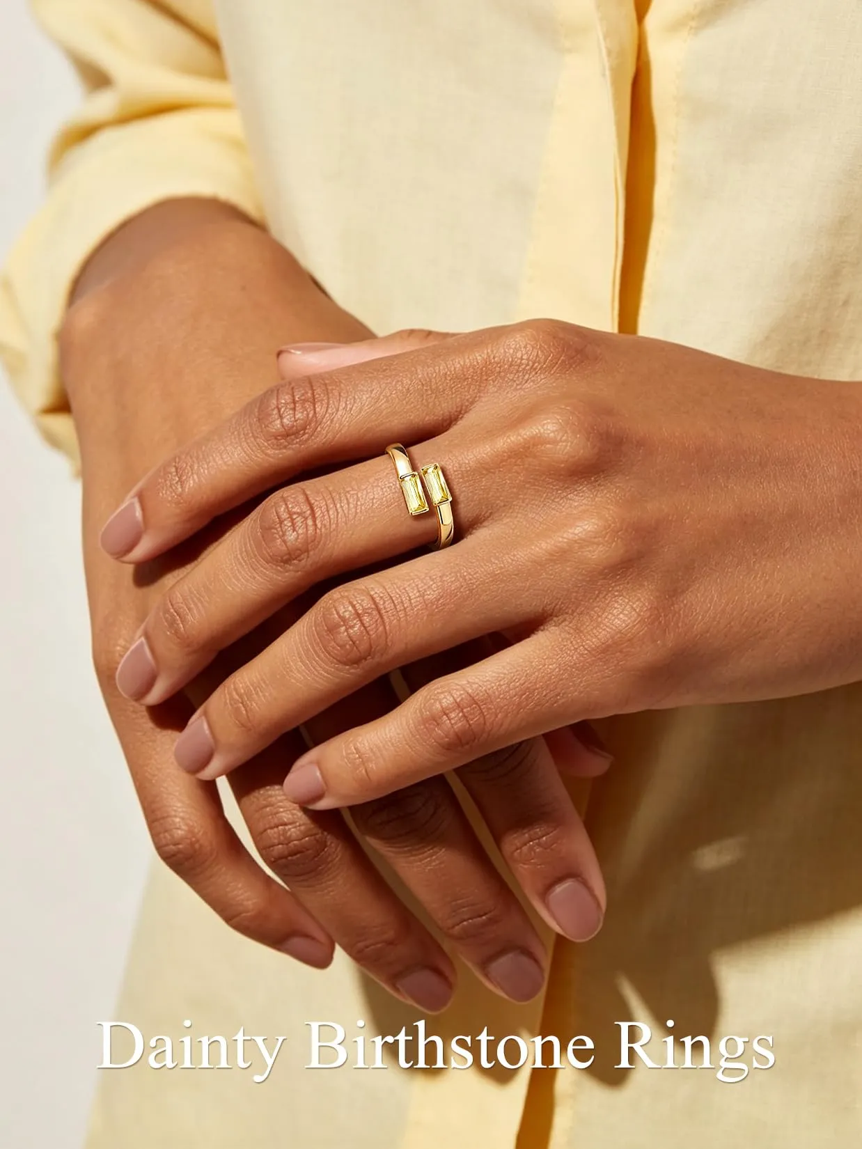 Suplight Anello Donna Oro Regolabile Rettangolare Pietre Portafortuna - immagine 2