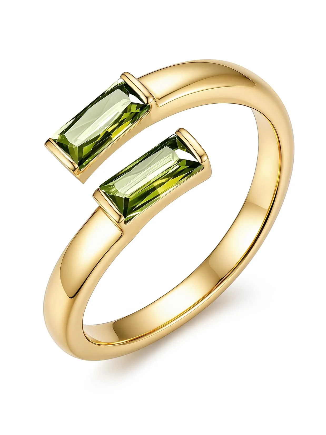 Suplight Anello Donna Oro Regolabile Rettangolare Pietre Portafortuna - immagine 1