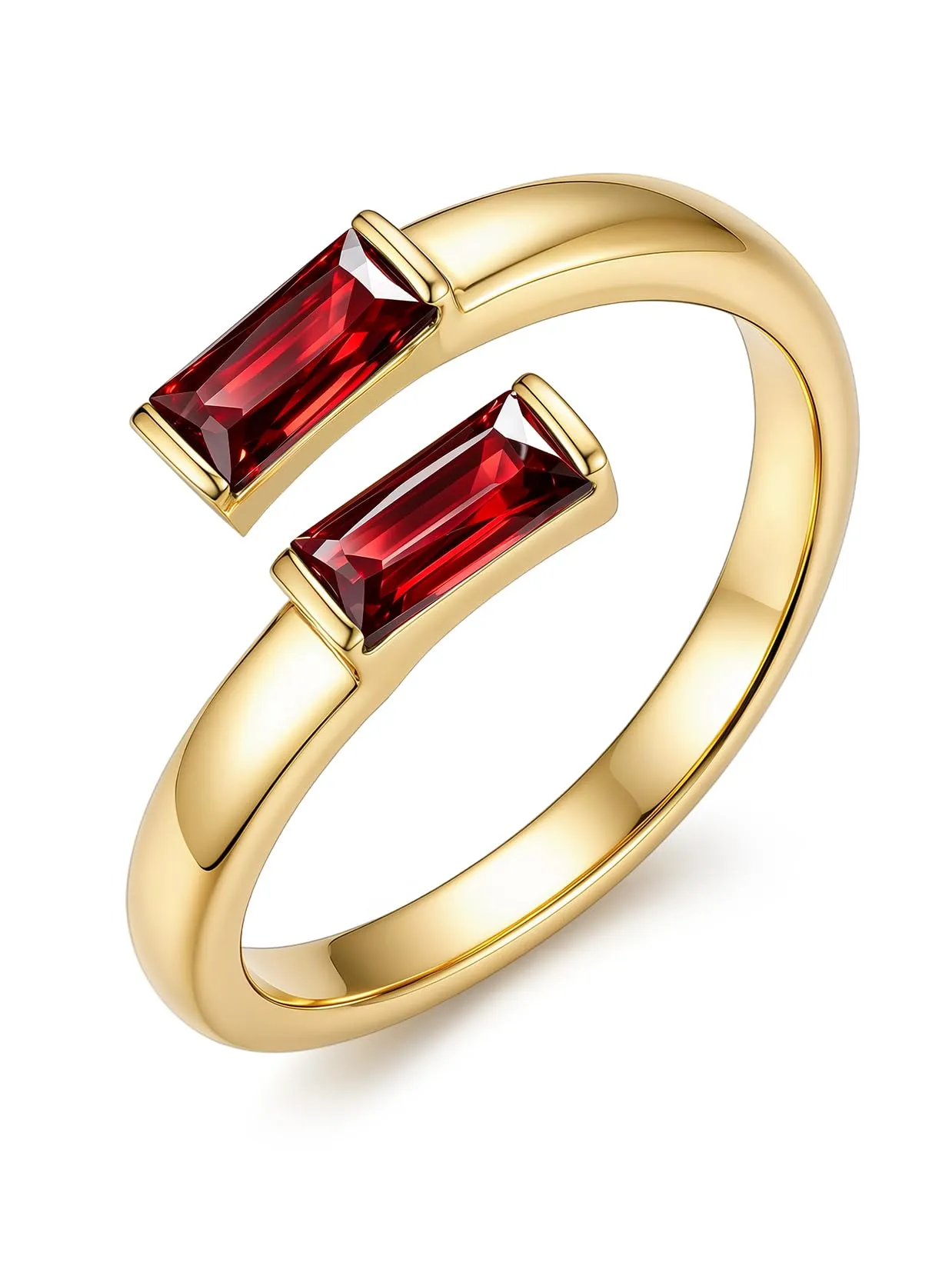 Suplight Anello Donna Oro Regolabile Rettangolare Pietre Portafortuna - immagine 1