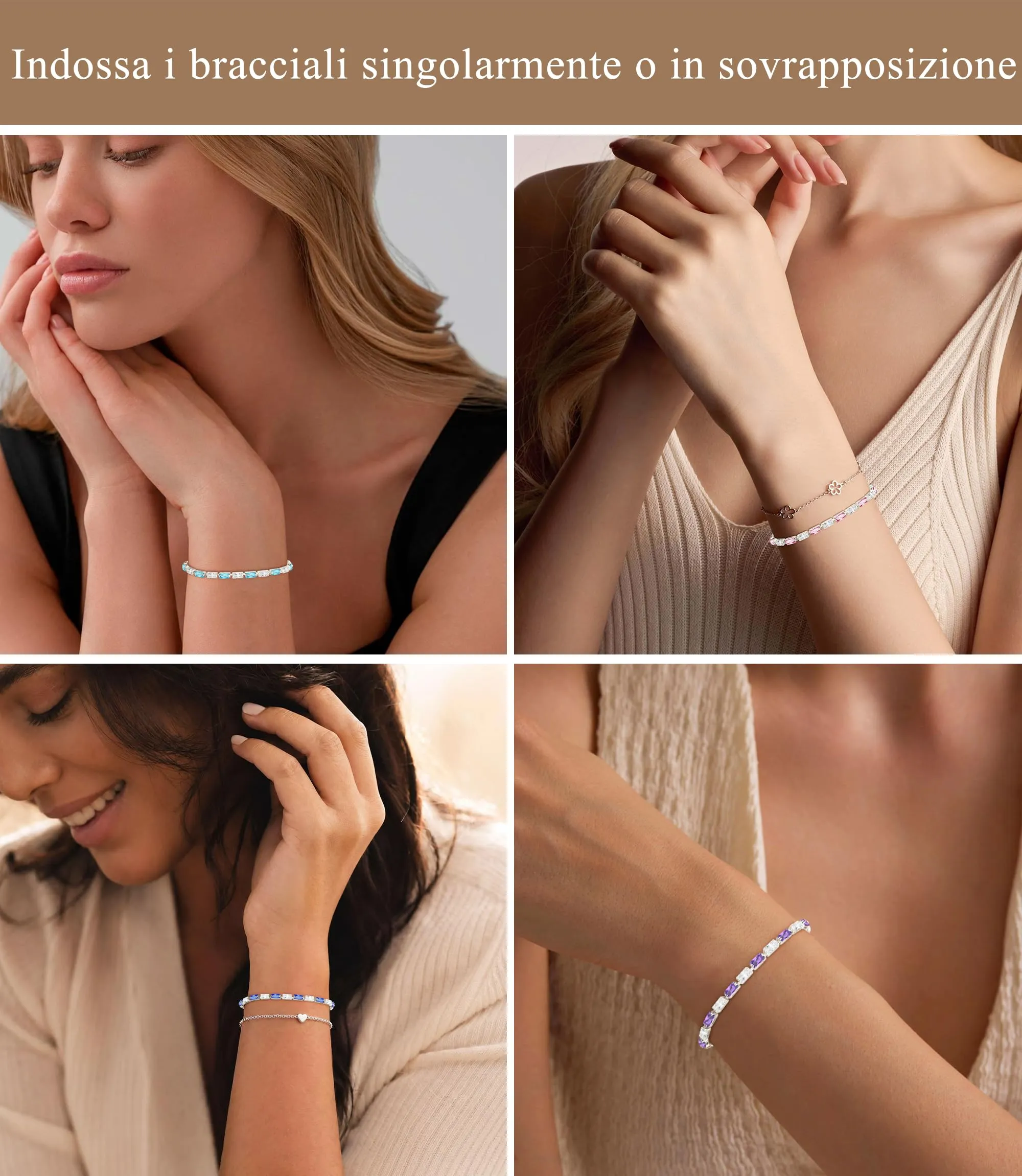 Rajputana Bracciale Da Donna In Argento Sterling 925 Bracciale Tennis Jewellery Regalo Di Compleanno Natale Per Lei Donne Silver Bracelet Fidanzate - immagine 4