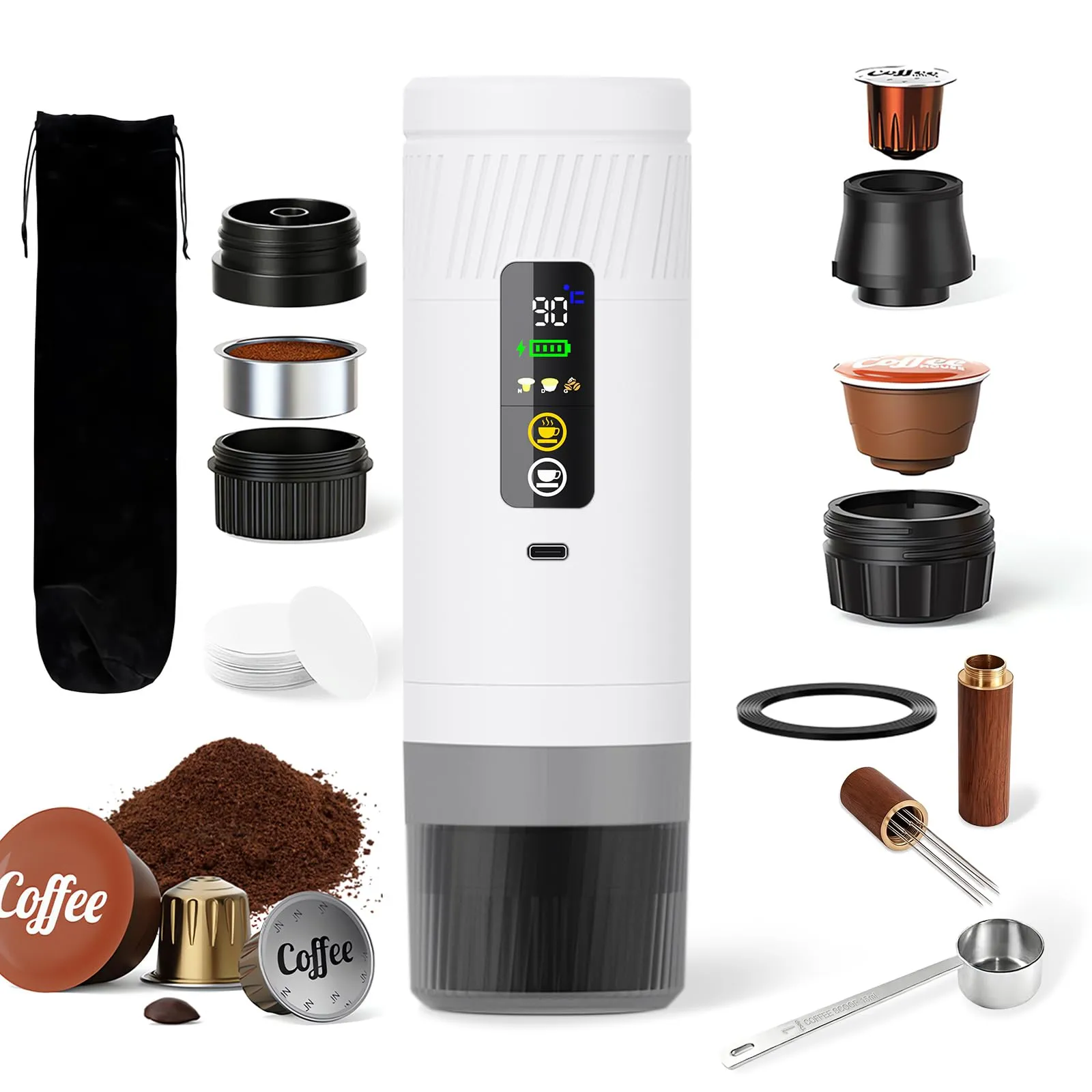 Macchina per caffè espresso portatile, per il campeggio,per Camper,ufficio - immagine 1