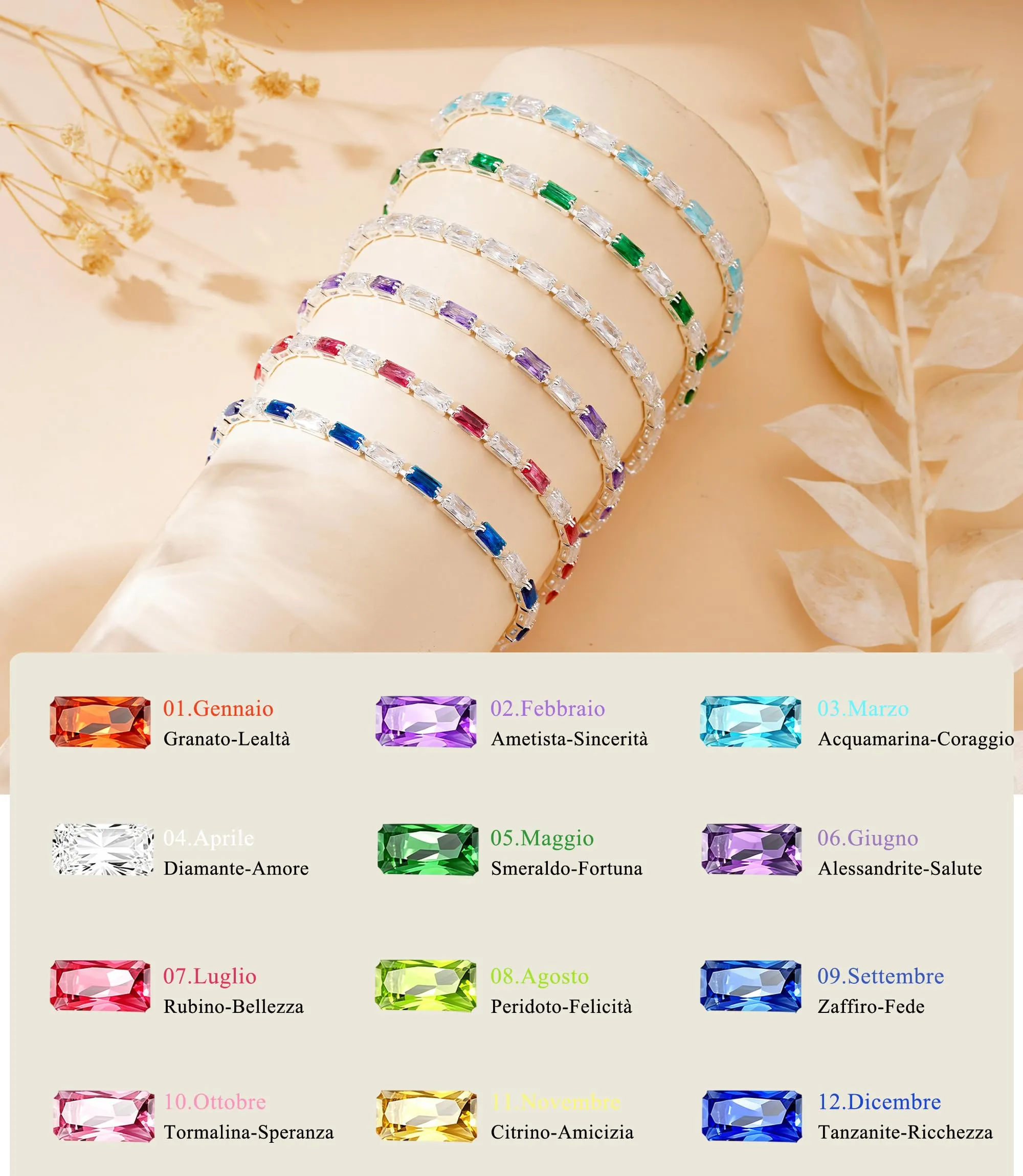 Rajputana Bracciale Da Donna In Argento Sterling 925 Bracciale Tennis Jewellery Regalo Di Compleanno Natale Per Lei Donne Silver Bracelet Fidanzate - immagine 5