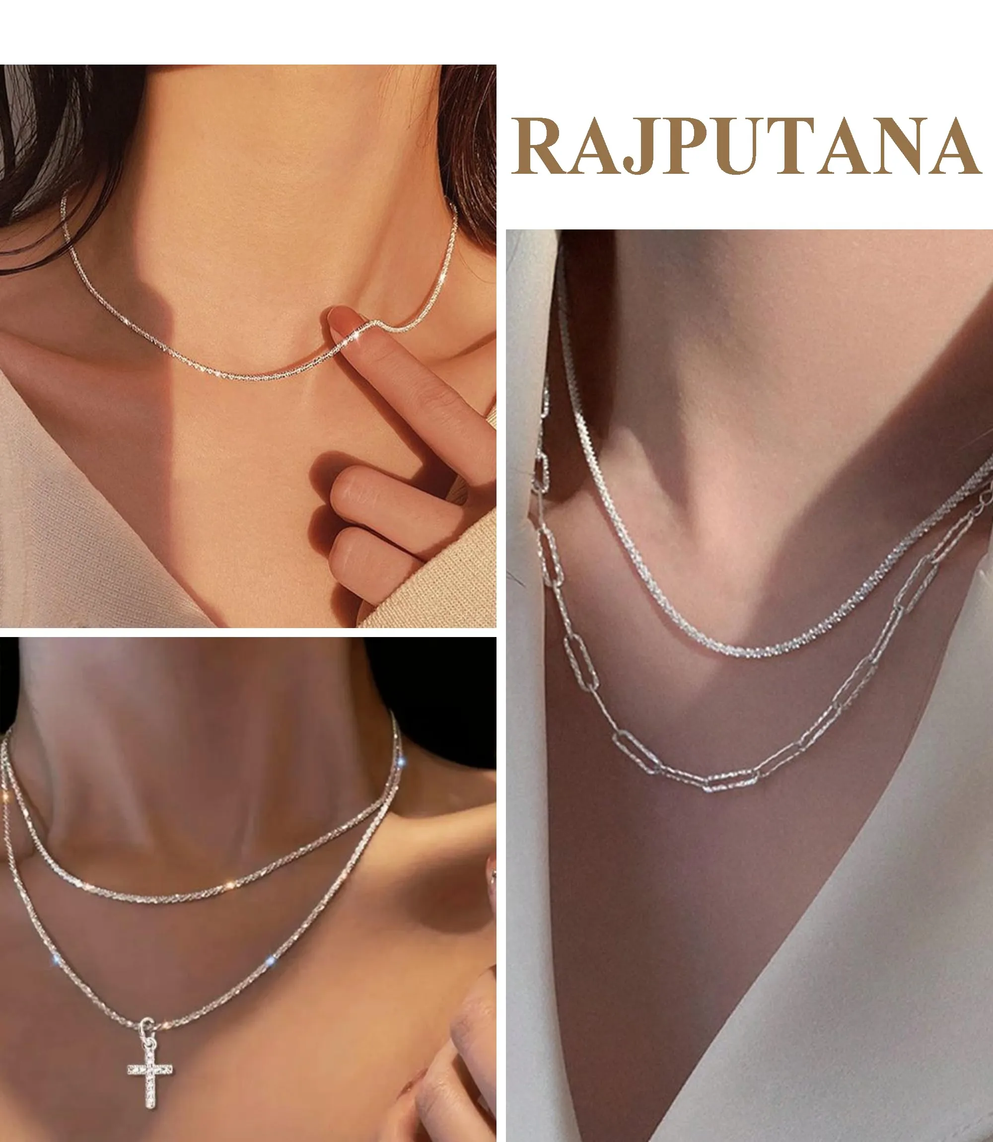 Catenina Argento 925 Donna Collana Argento Senza Ciondolo Silver Chain - immagine 3