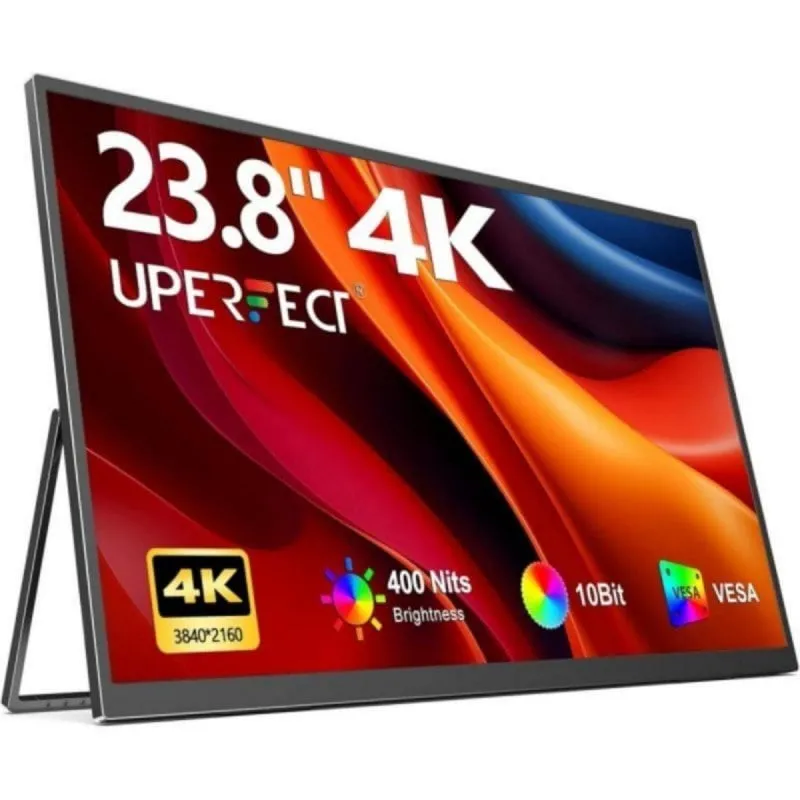 Monitor UPERFECT 23,8" 4K UHD 60Hz IPS Portatile Ultra-Sottile USB-C HDMI - immagine 1