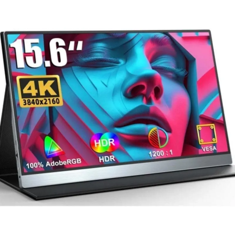 Monitor 15.6" 4K 60Hz IPS portatile FreeSync Thunderbolt 3 100% AdobeRGB HDR - immagine 1