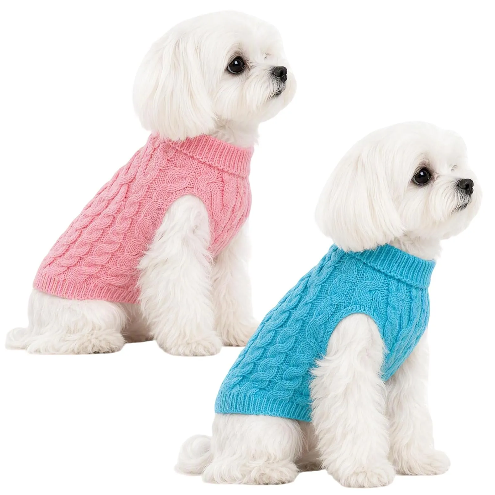 2 Pezzi Maglioncino per Cani Calore Invernale Maglione Cane Elasticità - immagine 1