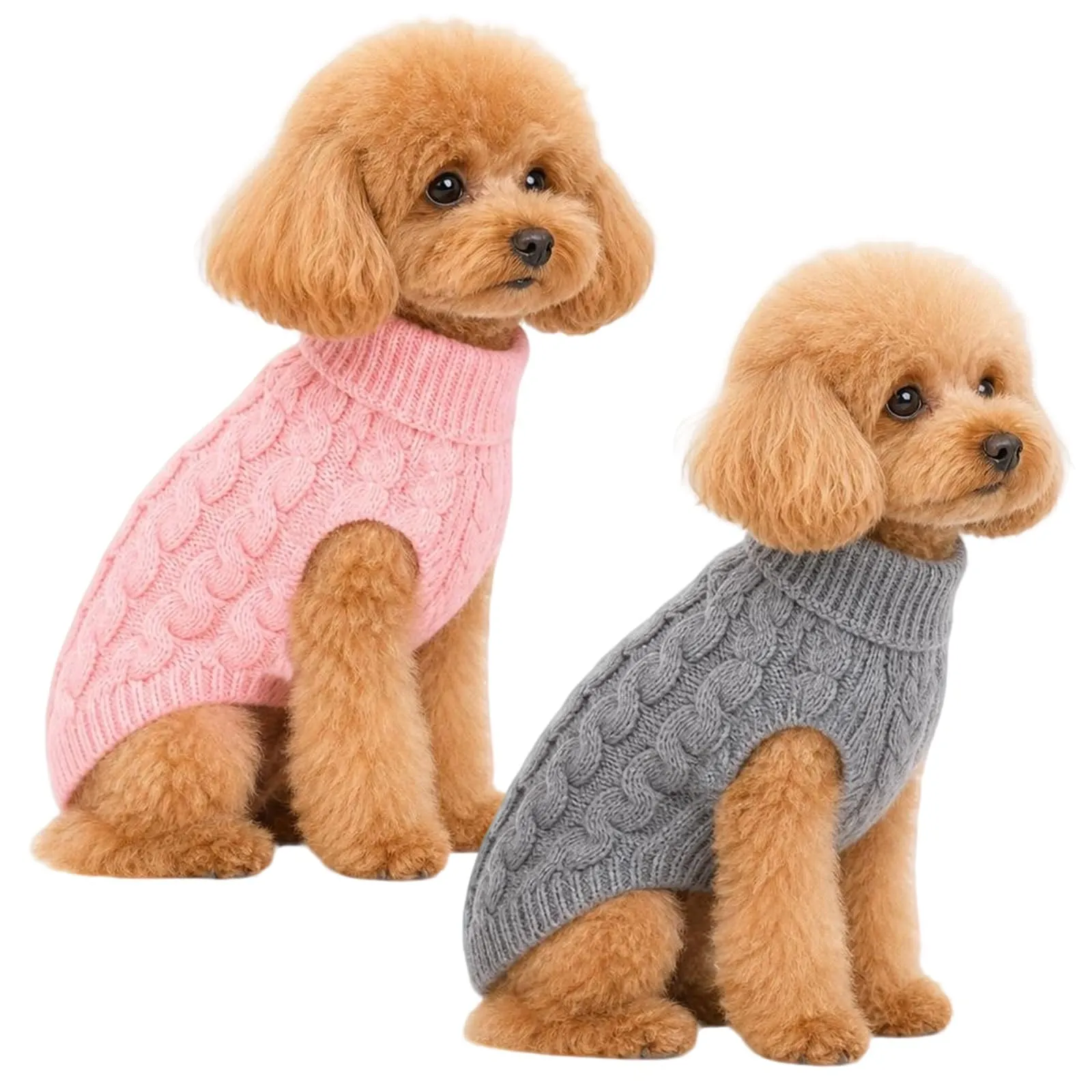 2 Pezzi Maglioncino per Cani Calore Invernale Maglione Cane Elasticità - immagine 1