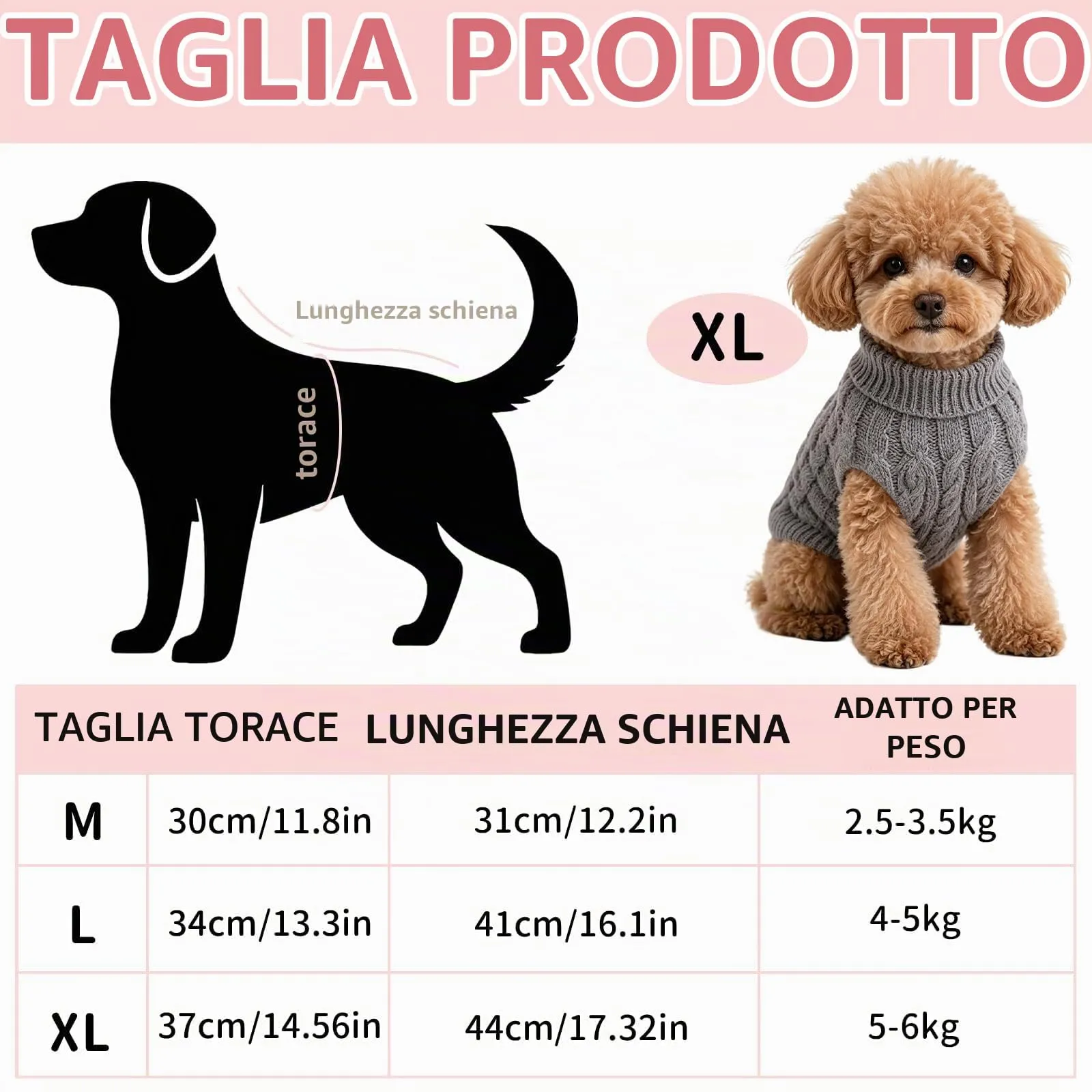 2 Pezzi Maglioncino per Cani Calore Invernale Maglione Cane Elasticità - immagine 2