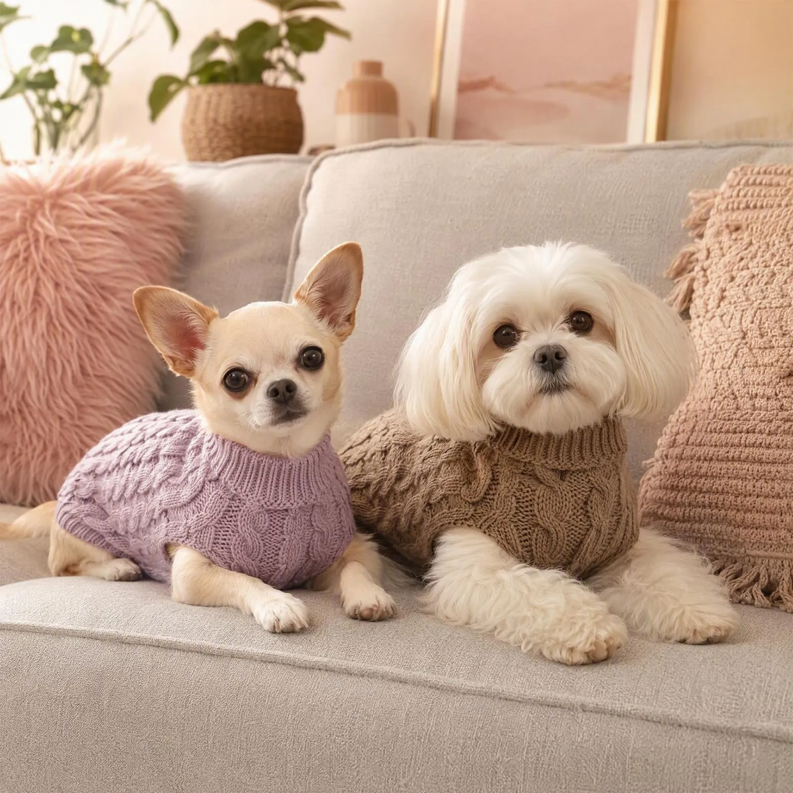 2 Pièces Pull pour Chien Chaleur Hivernale Pull Chien Moyen Élasticité - immagine 4