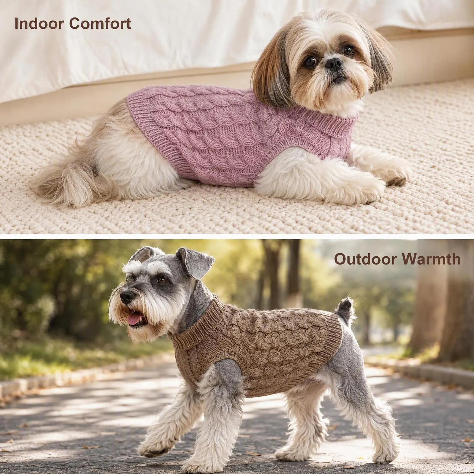 2 Pièces Pull pour Chien Chaleur Hivernale Pull Chien Moyen Élasticité - immagine 5