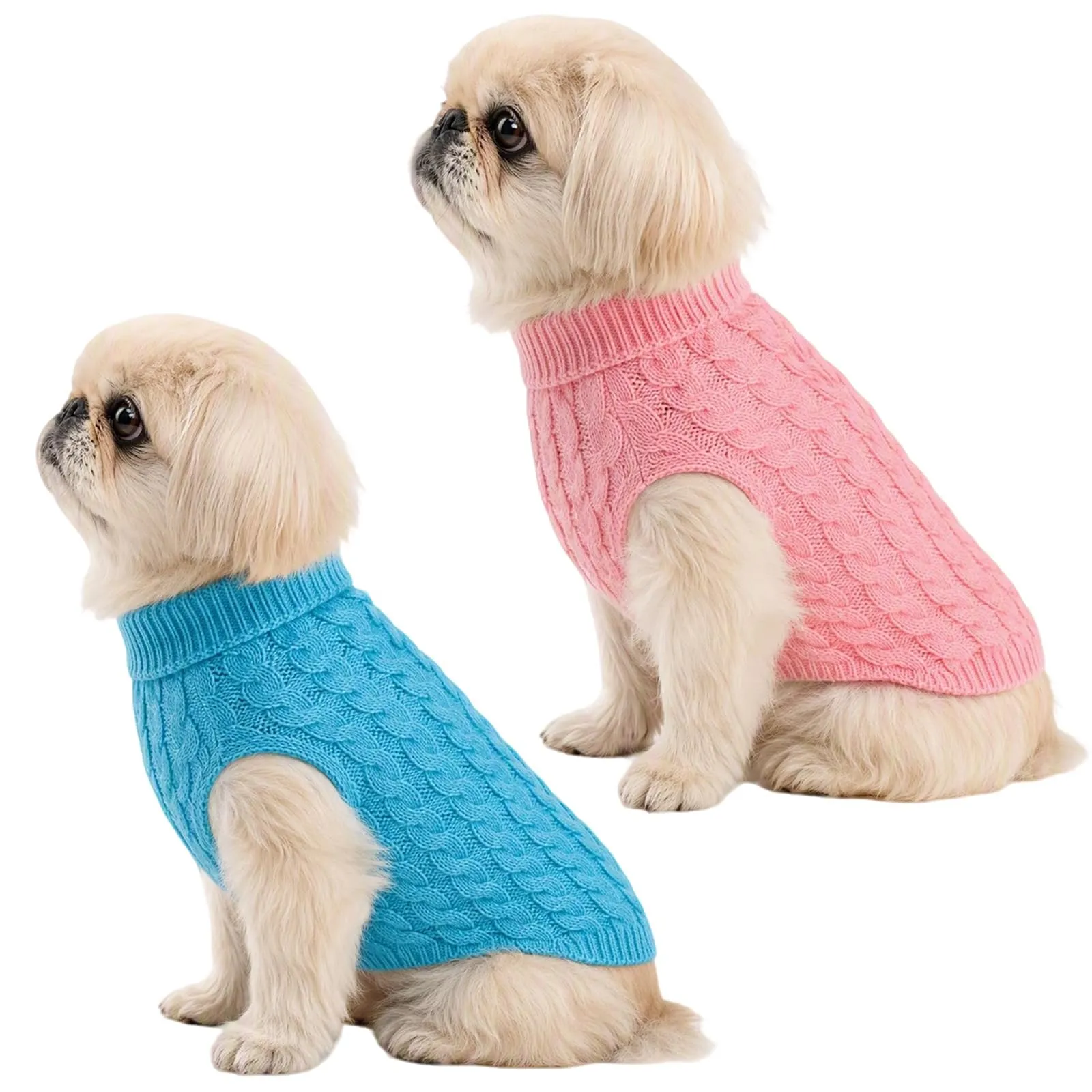 2 Pezzi Maglioncino per Cani Calore Invernale Maglione Cane Elasticità - immagine 1