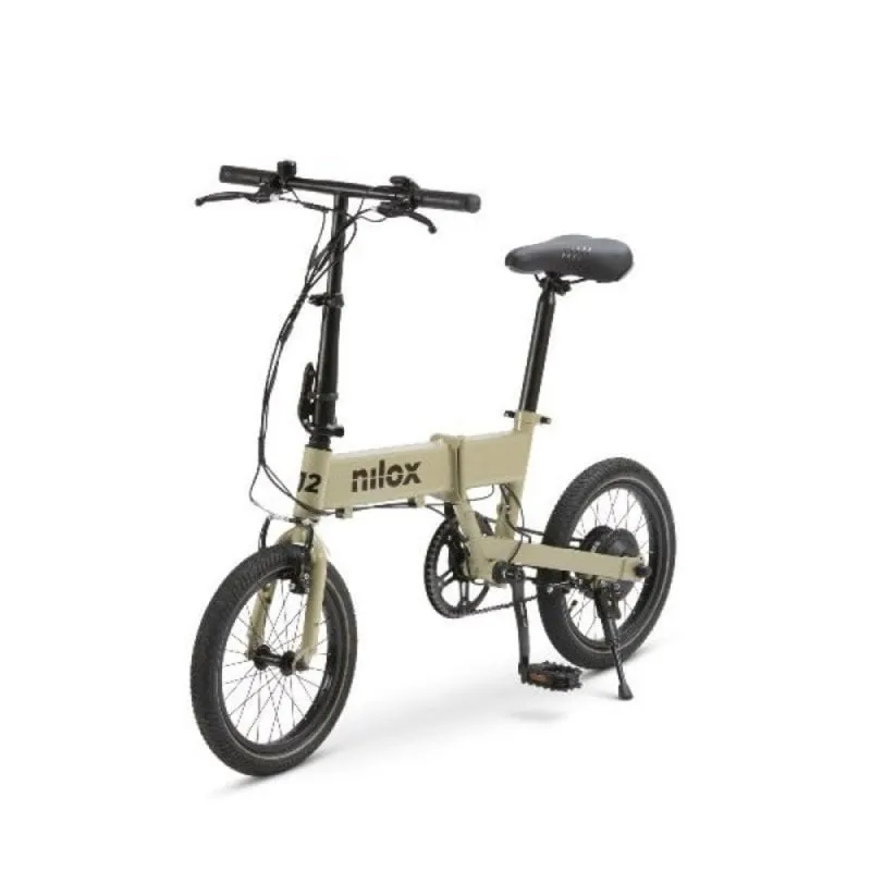 Bicicletta elettrica Nilox NXEBJ2 pieghevole 16" 250W 36V 30km autonomia luci integrate grigio - immagine 1