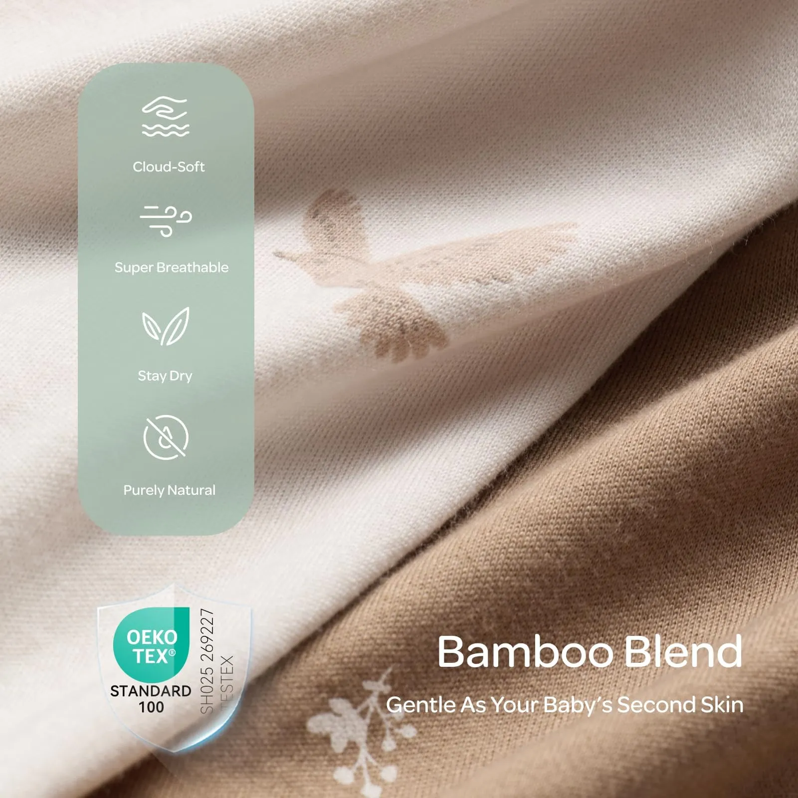momcozy Swaddle Neonato 0-3 Mesi Sacco Nanna Bambù 2 Pezzi - immagine 5