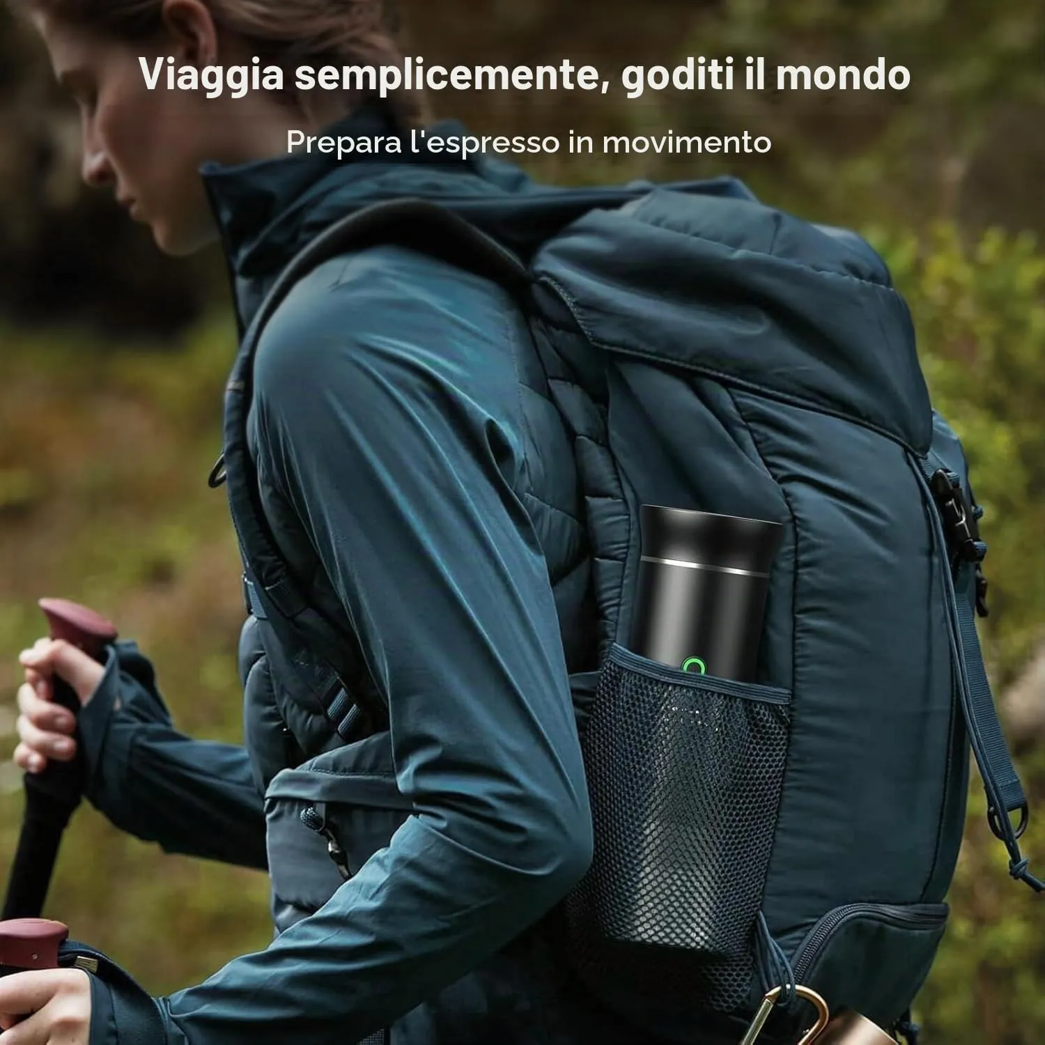 Macchina da Caffè Espresso Elettrica Portatile, Macchina Caffe Portatile 3 In 1 Macchina Caffe, 5 Minuti Auto-Riscaldamento, con USB-C, Compatibile con Piccole Capsule, Grandi Capsule, Caffe Macinato - immagine 4