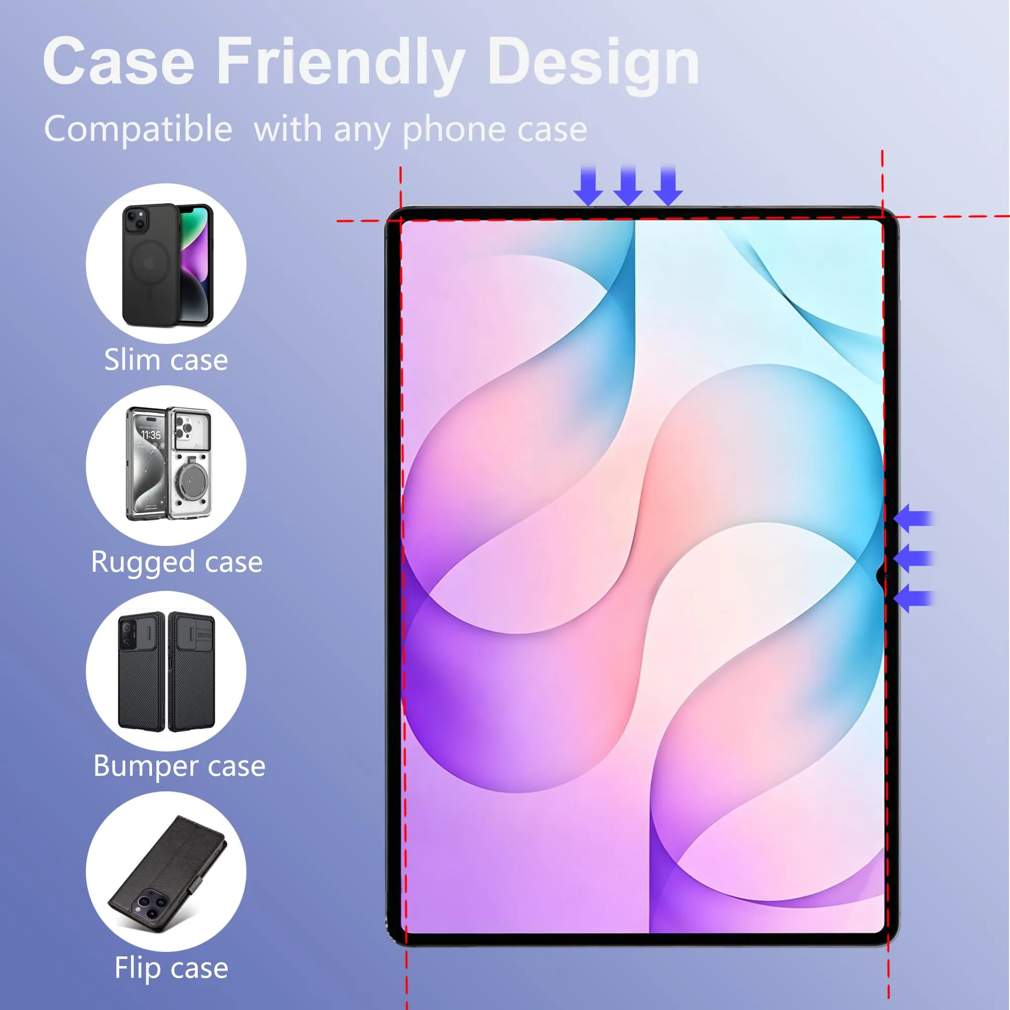 CAUHENYEE Vetro Temperato per Samsung Galaxy Tab S12 Plus, 2 Pezzi - immagine 2