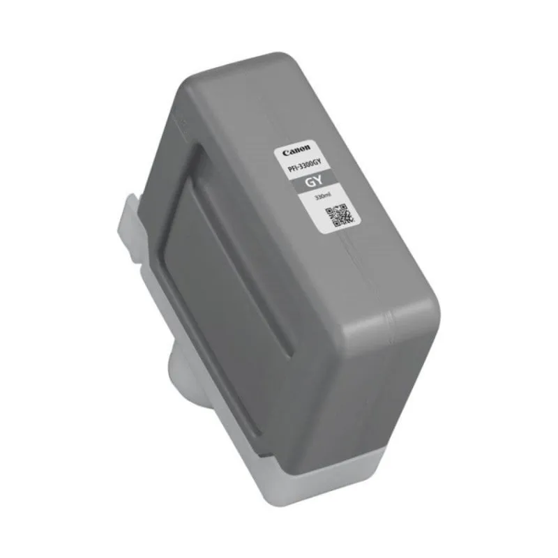 Cartuccia d'inchiostro Canon PFI-3300GY Grigio 330 ml per PRO-6600/4600/2600 GP-6600S/4600S/2600S Originale Pack Singolo - immagine 1
