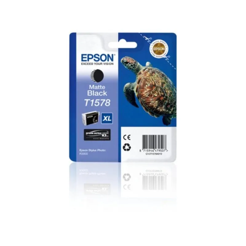 Cartuccia inchiostro Epson T1578 XL nero alta resa StylusPhoto R3000 originale - immagine 1