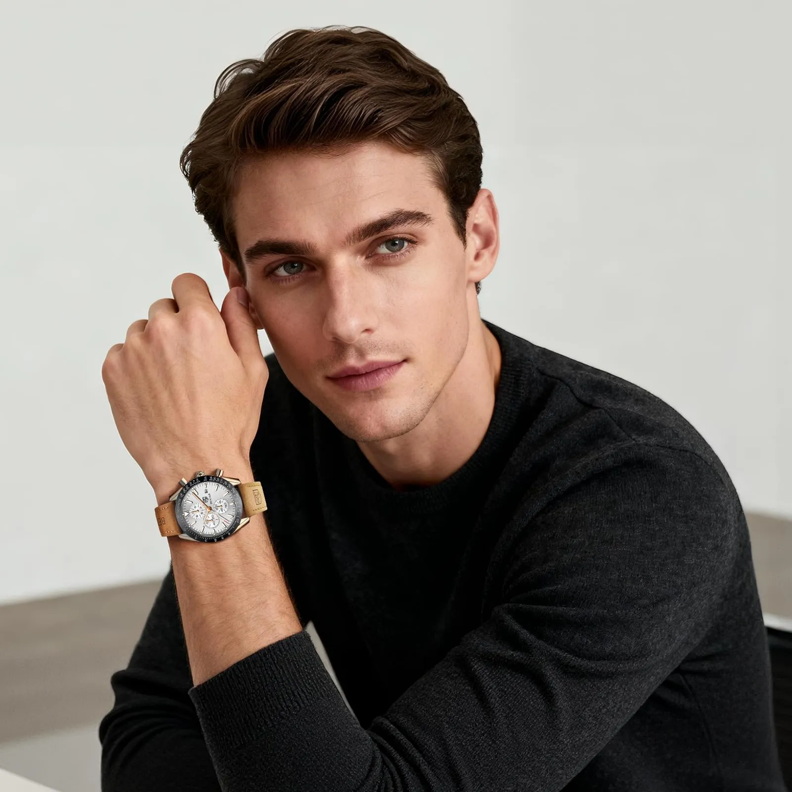 BENYAR BY Orologio Uomo Cronografo Analogico al Quarzo Impermeabile Luminoso Orologio da Polso Sportivo Orologi Regali per Uomo - immagine 3