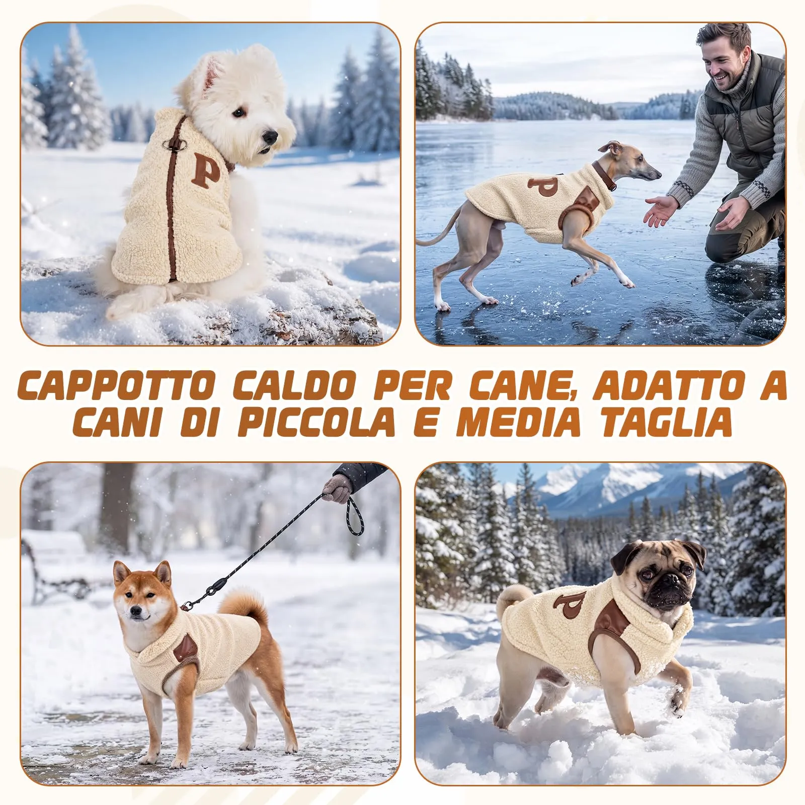 DoggieKit Cappotto Cane Invernale Cappotto per Cani con Fodera in Pile - immagine 7