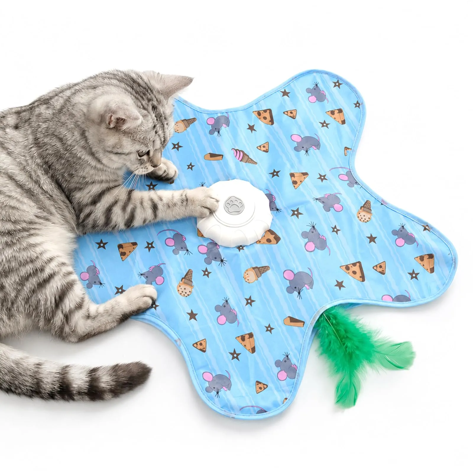 Giochi Interattivi per Gatti, Gioco Gatto Ricaricabile via Usb con Canto Degli Uccellini, Giochi per Gatti Elettrico con 3 Modalità, Gioco Interattivo Gatto pe Gattini e Gatti Adult,Modello topo - immagine 1