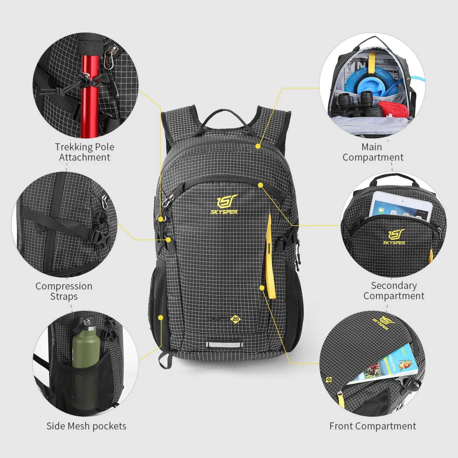 SKYSPER Zaino da Hiking 20L - immagine 5