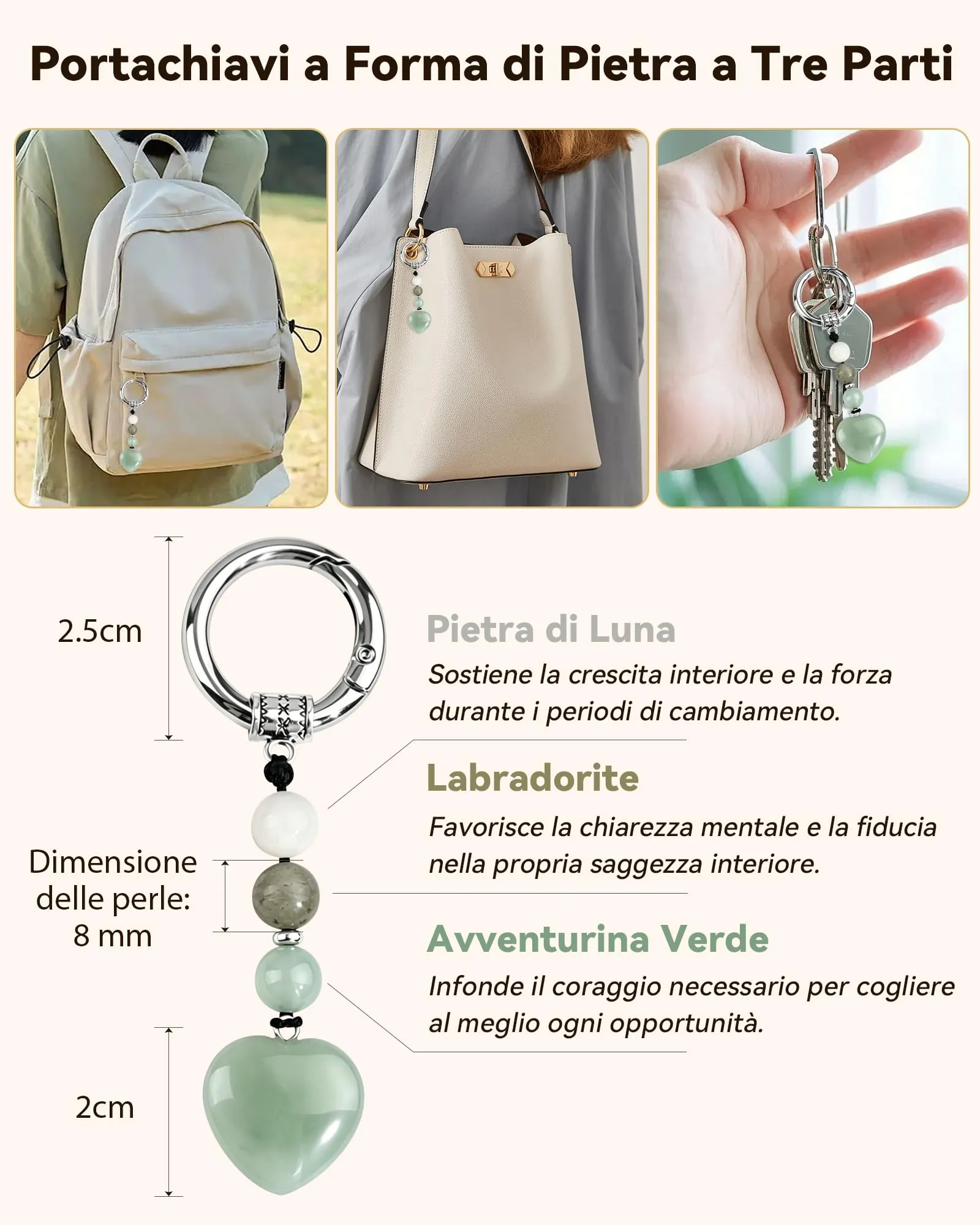 MANVEN Regalo Donna Ragazza Portachiavi Donna Compleanno Nuovi Inizi Natale - immagine 4