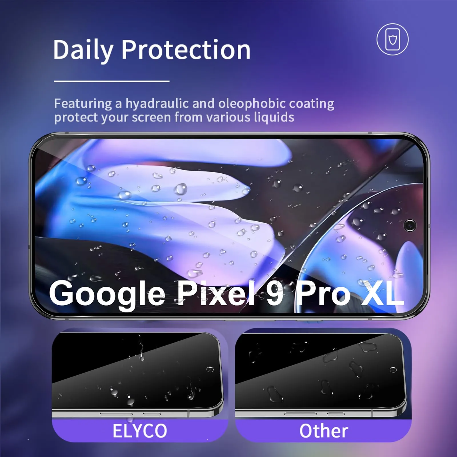 ELYCO Vetro Temperato Privacy per Google Pixel 10 Pro XL/9 Pro XL, 2 Pezzi - immagine 4