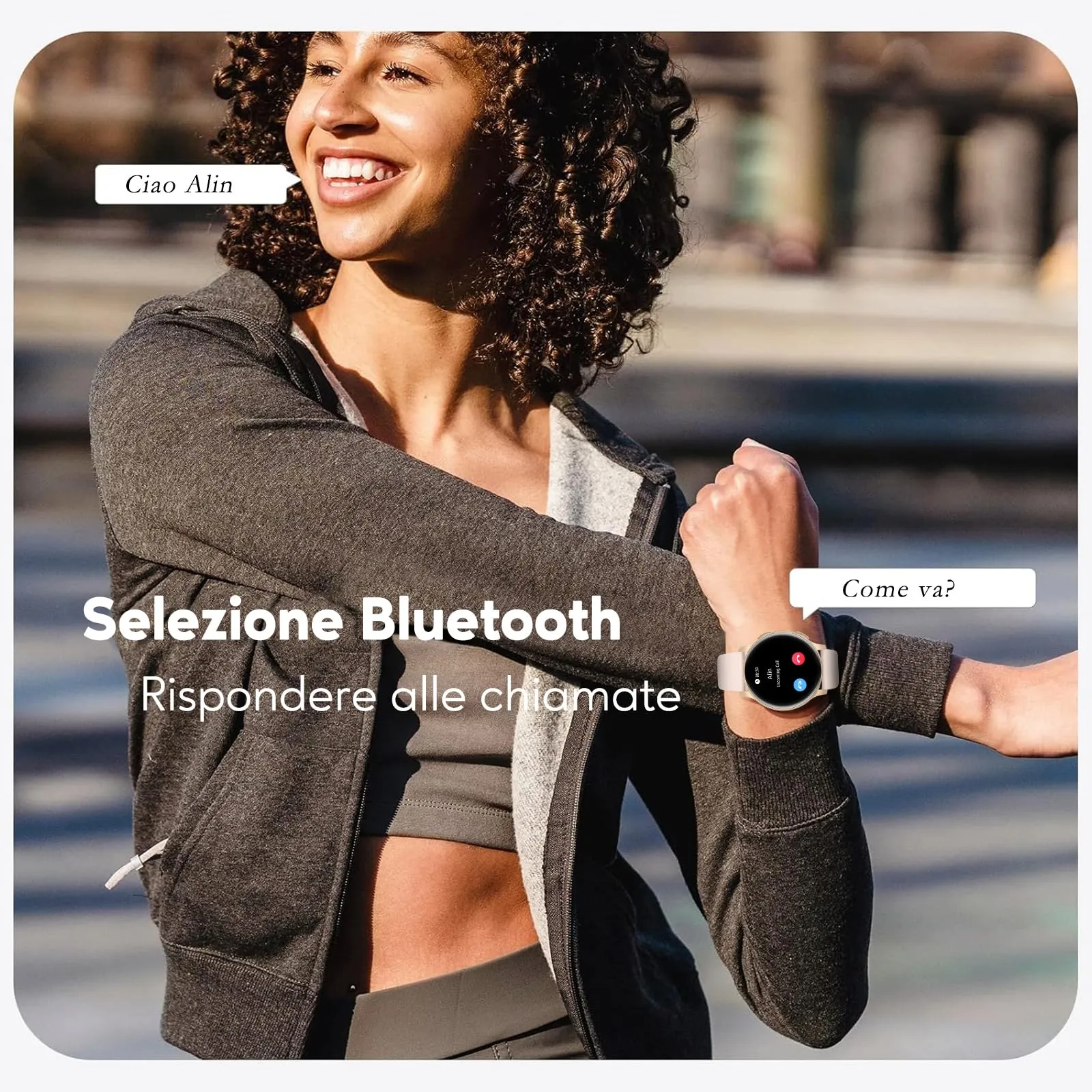 AcclaFit Smartwatch Uomo Donna con Chiamate Bluetooth, Orologio Fitness Rotondo da 1,38" con 147+ Modalità Sportive, Cardiofrequenzimetro, Sonno, IP68 Impermeabile, Compatibile con Android iOS - immagine 5
