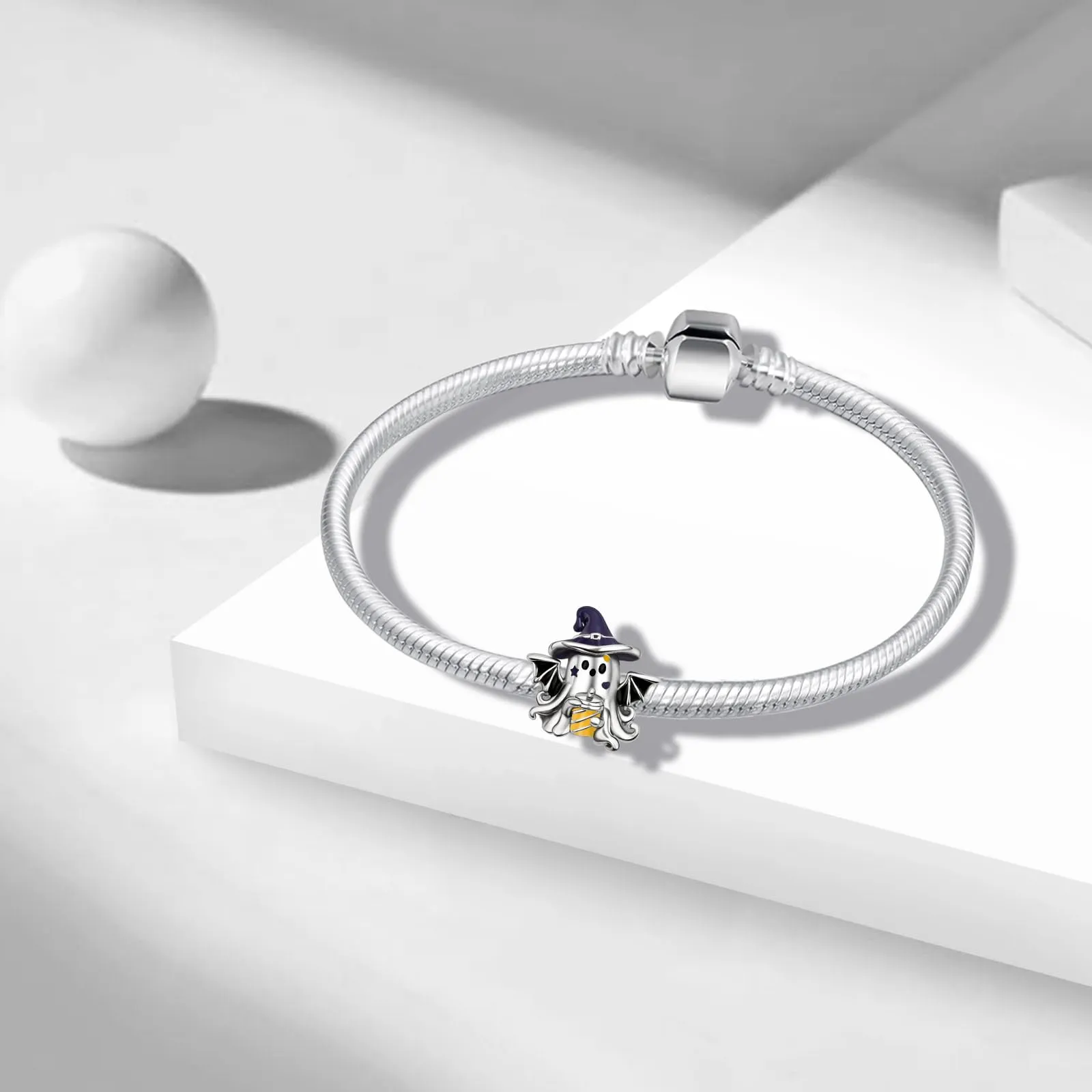 NUNUYAYA Charm in argento Sterling 925 con zirconia cubica, coniglio, rana, farfalla, auto, cuore, compatibile con braccialetti e collane europei, Taglia unica, Argento, Zirconie sintetico - immagine 3