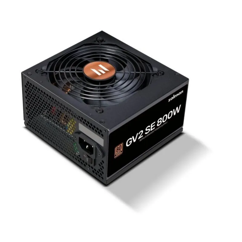Fonte di Alimentazione Zalman 800W Certificazione 80 PLUS Bronze GV2SE Ventola 12 cm ATX Nero - immagine 1