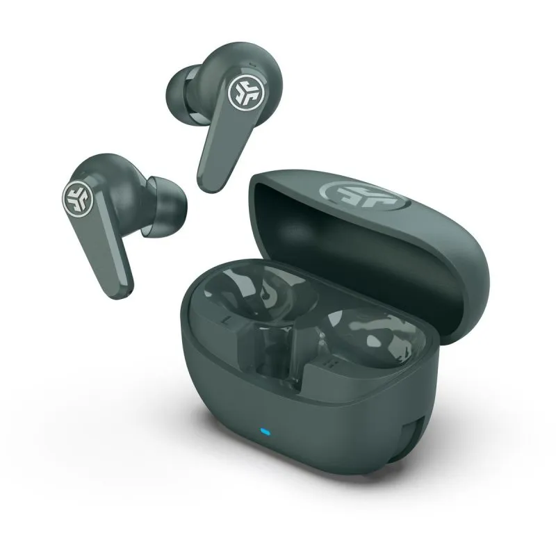 Auricolari JLab Go Pods ANC wireless Bluetooth con Cancellazione Ibrida del Rumore, microfono e resistenza IP55, colore verde salvia - immagine 1