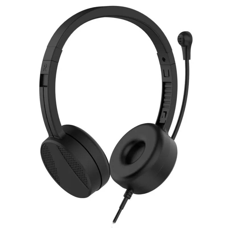 Cuffie Nilox NXAUSB01 con cavo USB, Microfono, Controllo Volume e Cancellazione Rumore Passive, Nero - immagine 1