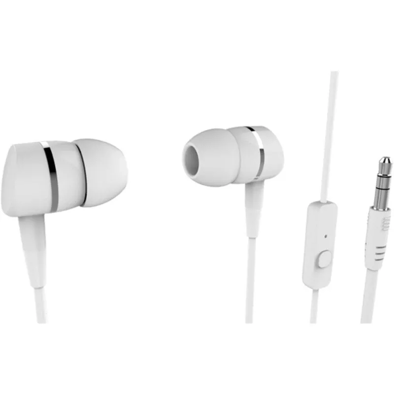 Auricolari Vivanco Smartsound con cavo, controllo in linea, microfono integrato, bianco - immagine 1