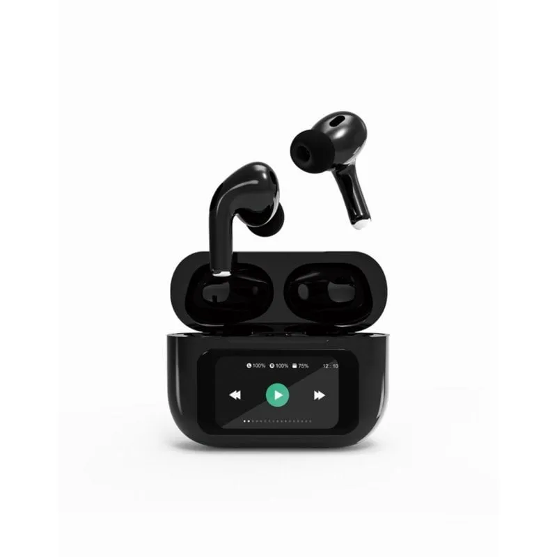 Auricolari Gembird TWS-LCD-ANC-01-BK wireless Bluetooth con Cancellazione Attiva del Rumore, Microfono, Touch Control, Nero - immagine 1