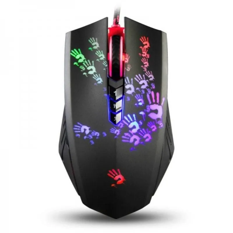 Oppo BLOODY A60 Mouse Gaming 6200 DPI 8 Pulsanti Ottico USB Illuminazione RGB Nero - immagine 1