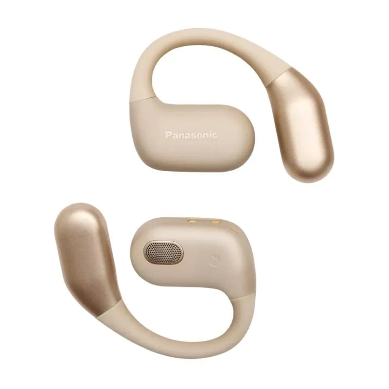 Auricolari Panasonic RB-F10DE wireless Bluetooth con Cancellazione del Rumore ENC, microfono e resistenza all'acqua IPX4, beige - immagine 1