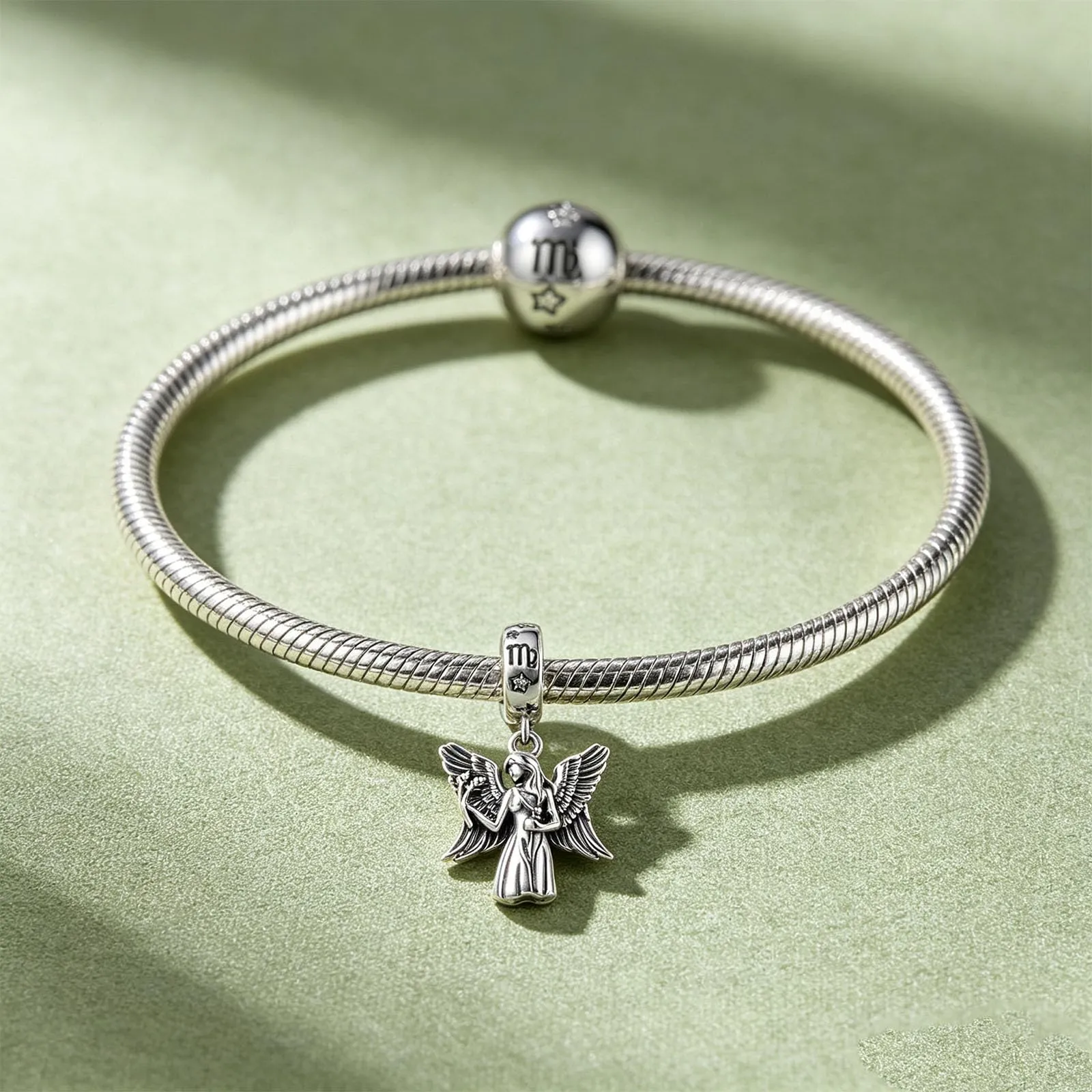 ROMANTICWORK Argento Sterling 925 koala/maialino/gatto/colibrari/bovino/manzo/leone/volpe/scimmia/teschio/tigre/panda rosso per braccialetti animali gioielli da donna, 13*8mm, Argento sterling, Non - immagine 3