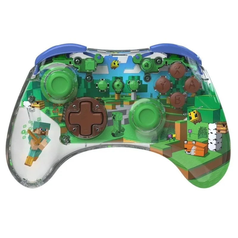 Gamepad PDP REALMz Switch Bioma del bosco Minecraft wireless e cablato LED Multicolore - immagine 1