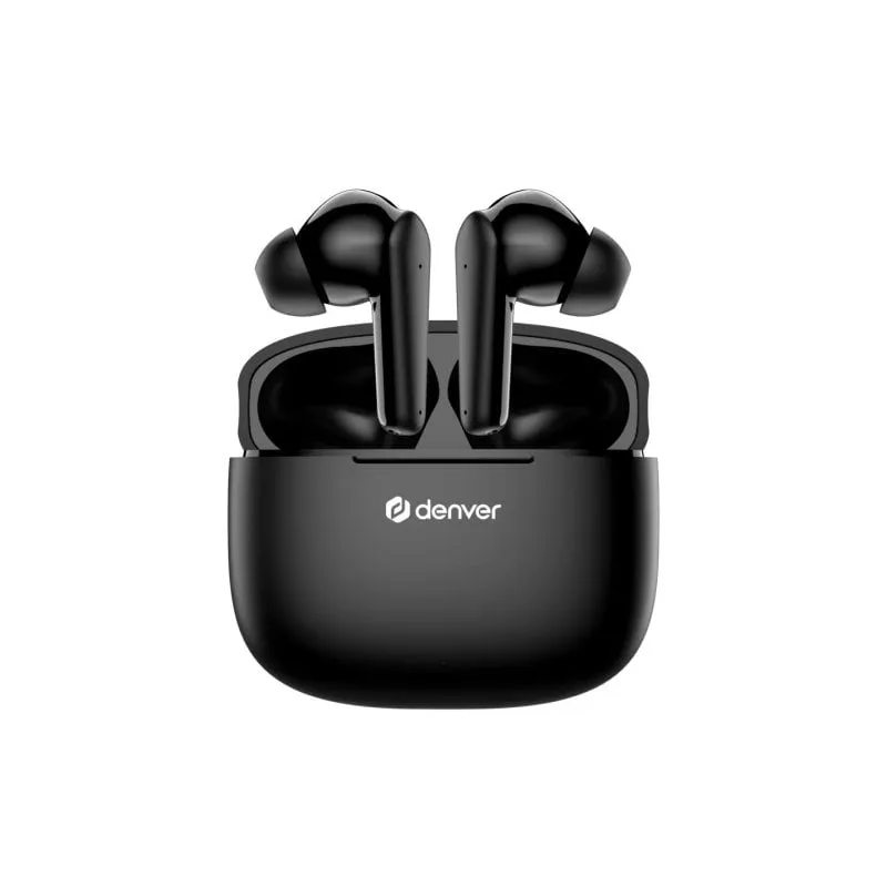 Denver TWE-48B Cuffie Bluetooth True Wireless per chiamate e musica, nere - immagine 1