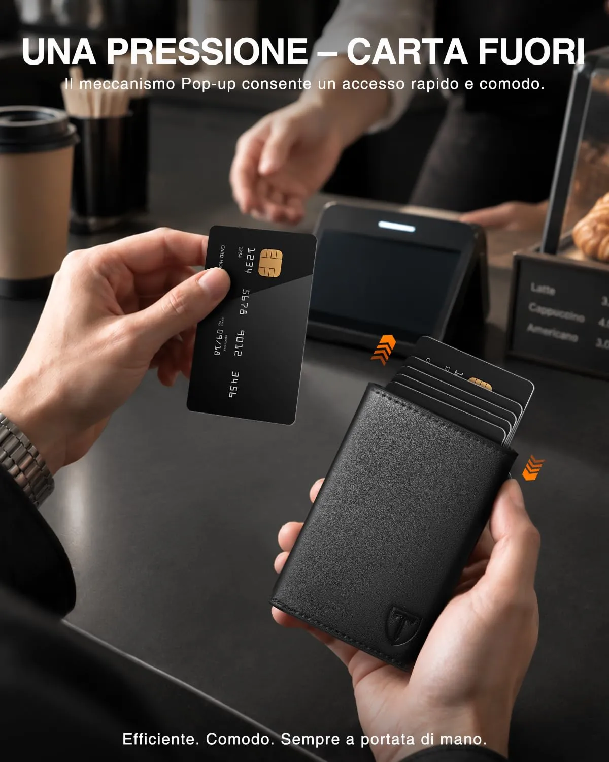 Tomylv Portafoglio Uomo - Porta Carte con RFID & Portamonete - Nero(tutte) - immagine 5