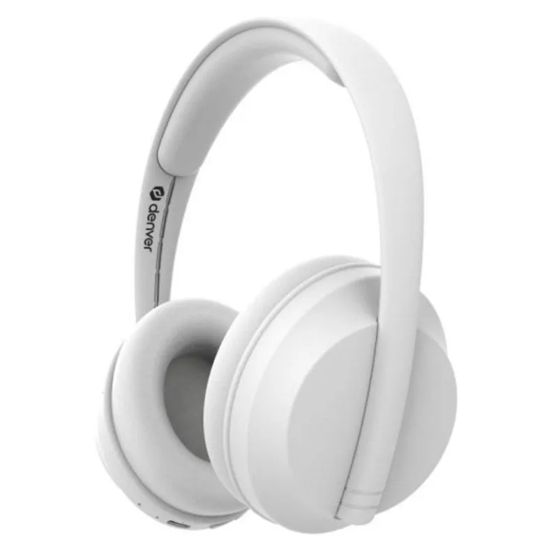 Cuffie Bluetooth wireless Denver BTH-235W per chiamate e musica, bianche - immagine 1