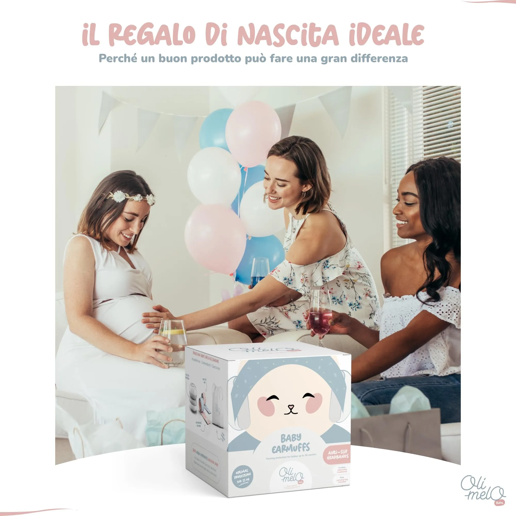 Oli-Melo Cuffie Neonato Antirumore per Proteggere l'Udito Fino a 34dB - CE - immagine 7