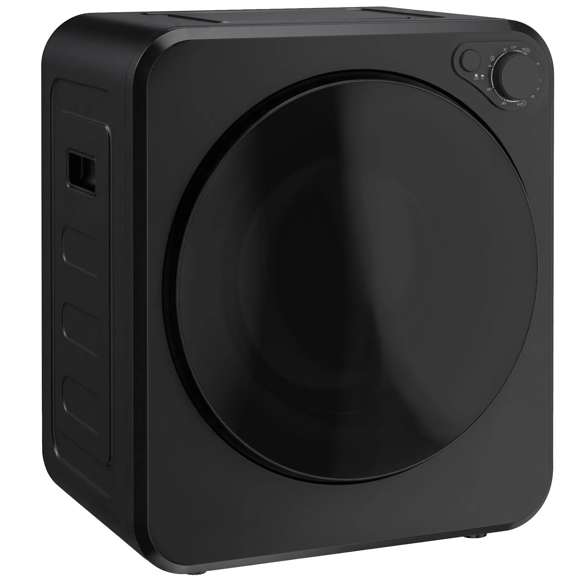 HOMCOM Mini Asciugatrice Portatile 2.5 kg, 5 Programmi, 800/400 W, Nero - immagine 1