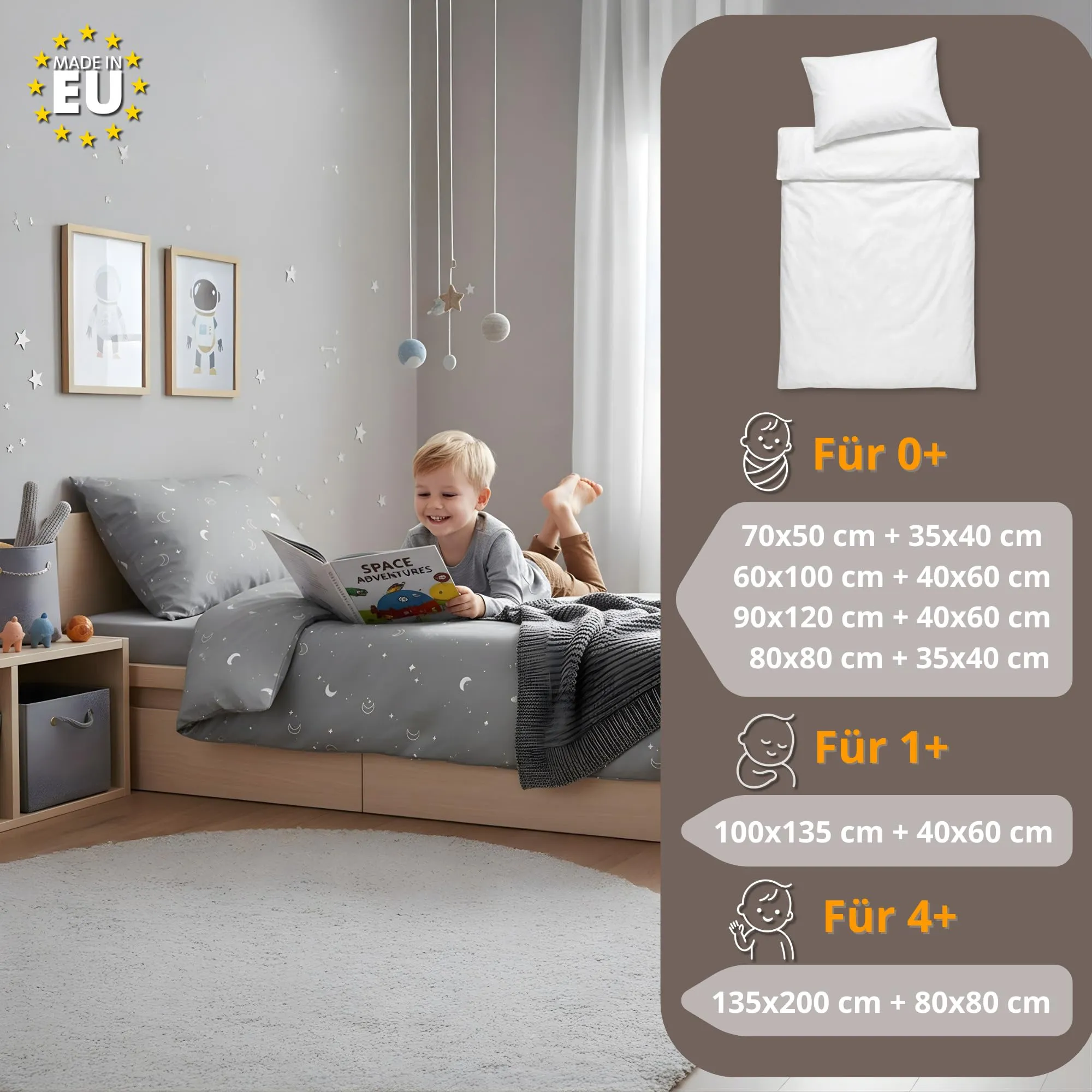 Piumino lettino senza federa cotone Set coperta cuscino culla - immagine 4