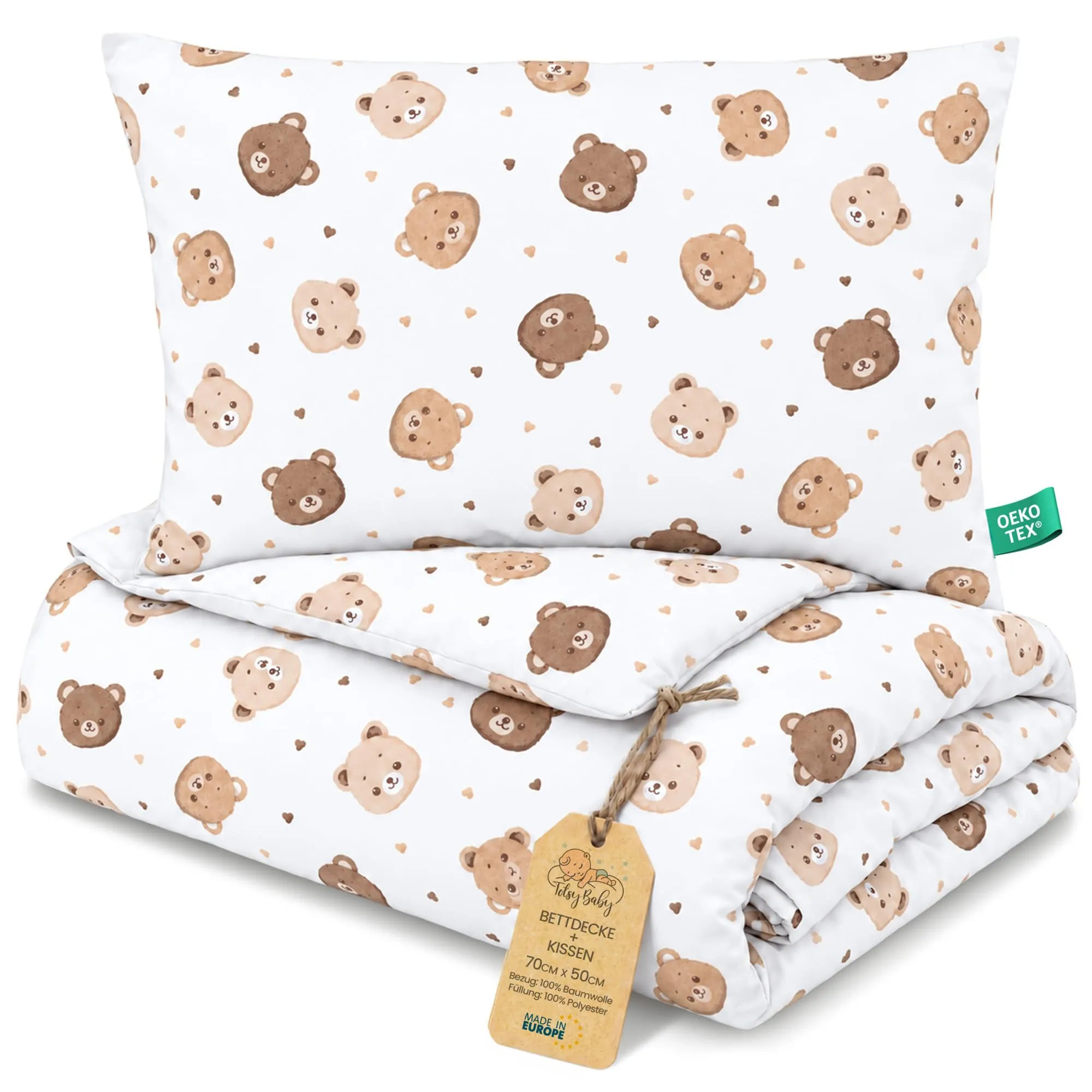 Piumino lettino senza federa cotone Set coperta cuscino culla - immagine 1