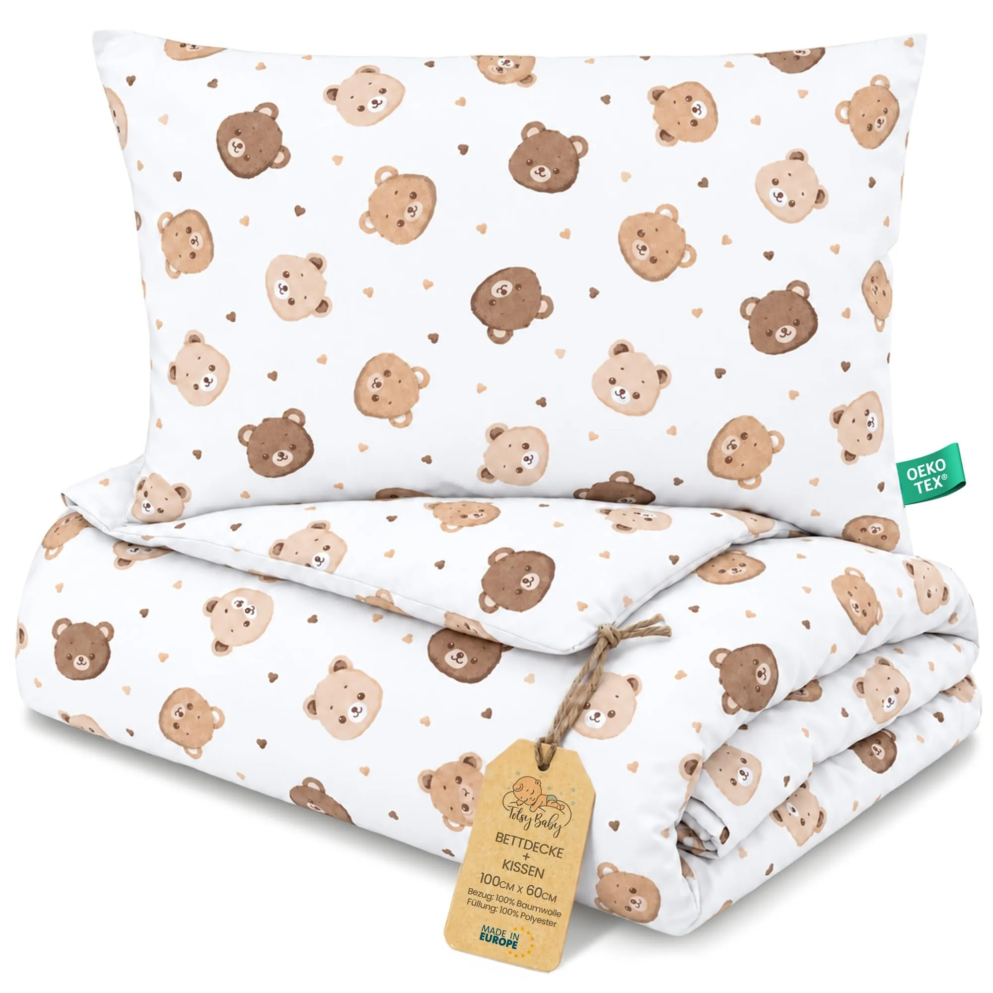 Piumino lettino senza federa cotone Set coperta cuscino culla - immagine 1