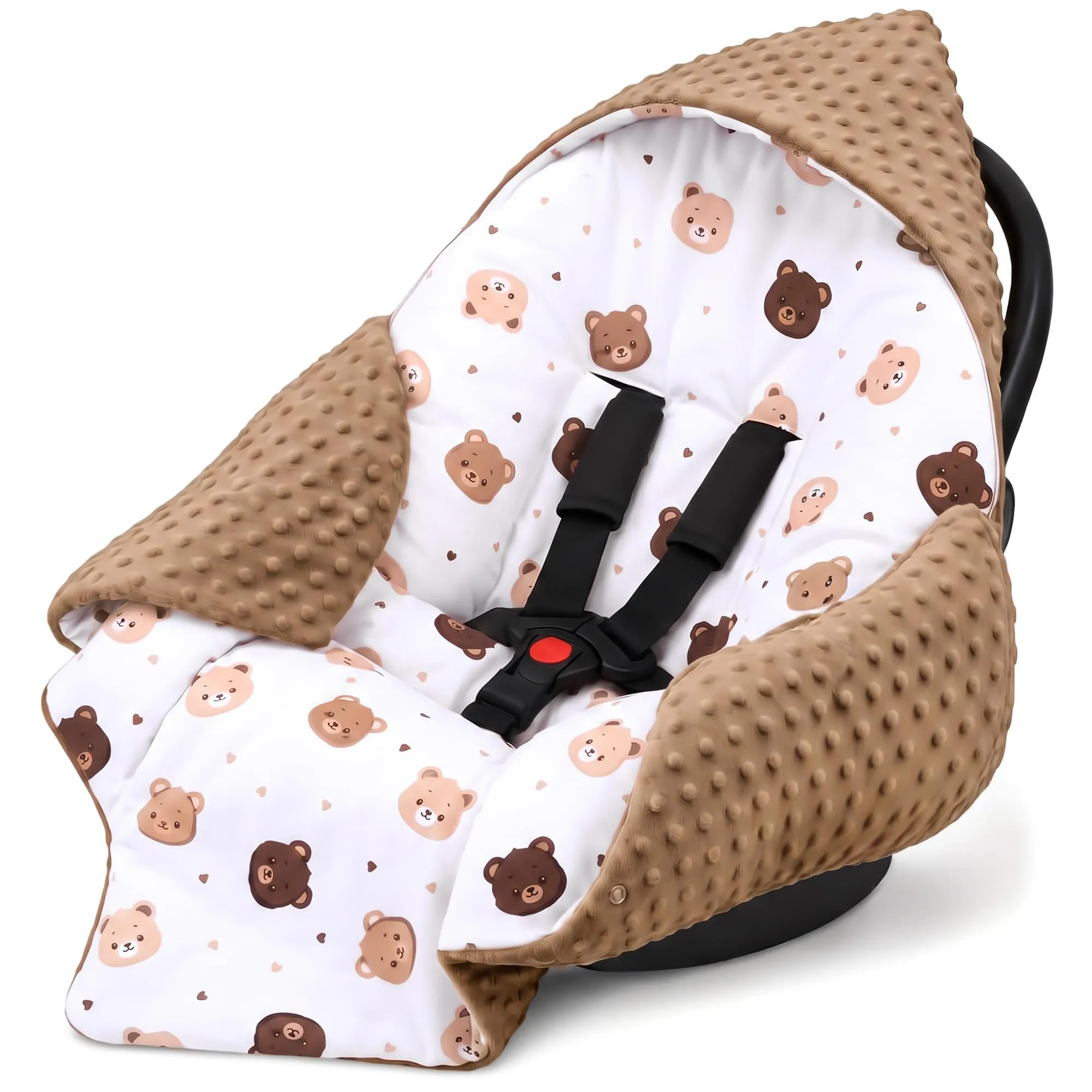 Copertina Minky passeggino neonato inverno 90×90 cm - immagine 4