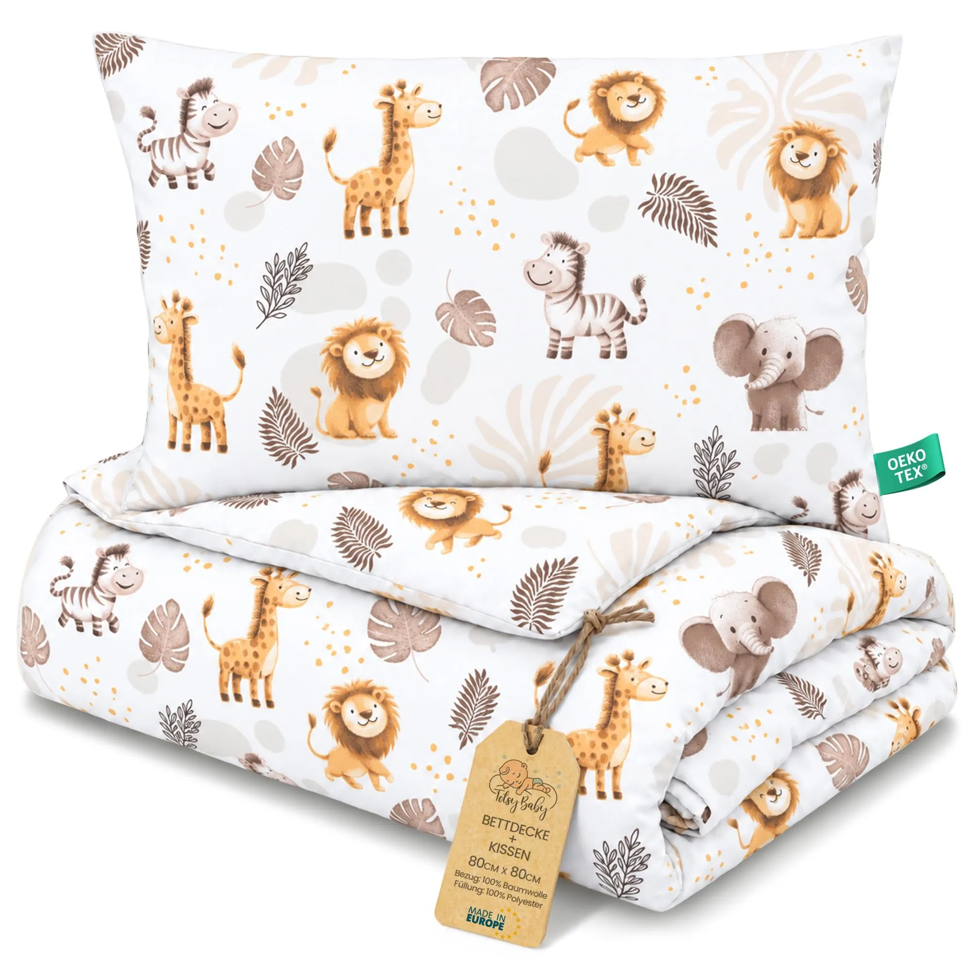 Piumino lettino senza federa cotone Set coperta cuscino culla - immagine 1